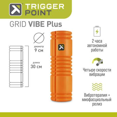 Вибрирующий цилиндр Trigger Point GRID VIBE™ Plus, 30,5 см
