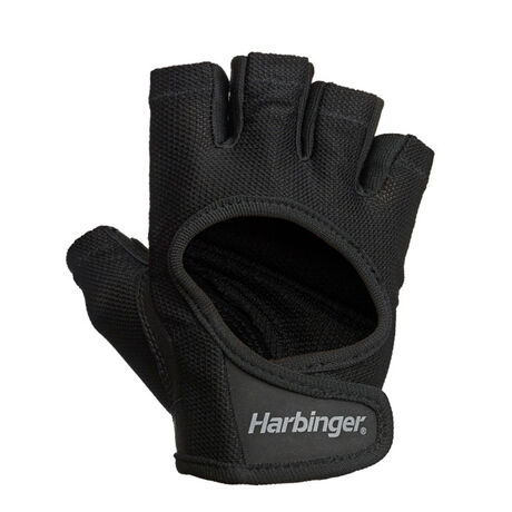 Женские перчатки для занятий фитнесом и воркаутом Harbinger Power Black